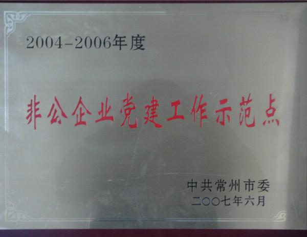 2004-2006年非公黨建工作示范點